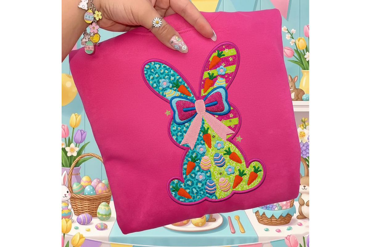 Easter Bunny Faux Yarn Png,Happy, an Illustration by Designking (Photo 6 of 6)