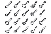 Kitchen ladles and spoons outline, an Object Graphic by pikepicture (Thumbnail 2 of 3)