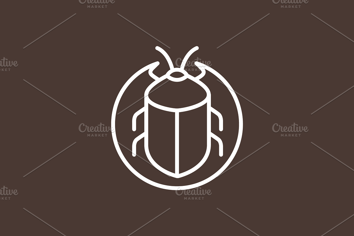 insect mascot beetle line logo, a Branding & Logo Template by devastd