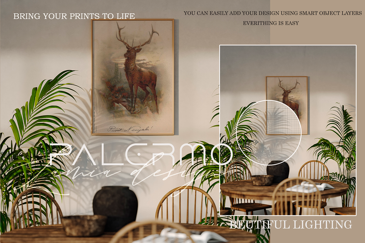 Palermo Room & Natural Frame Mockup, a Household Mockup by LAMIA DESIGN (Photo 17 of 21)