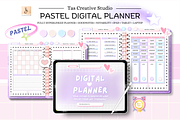 Purple Pink Pastel Digital Planner, a Stationery Template by Tas Creative Studio (Thumbnail 1 of 12)
