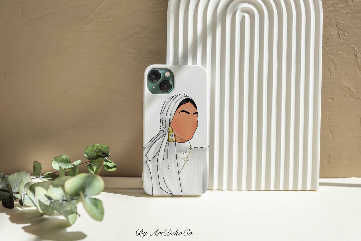 Muslim women, faceless hijab., an Illustration by DekoArt