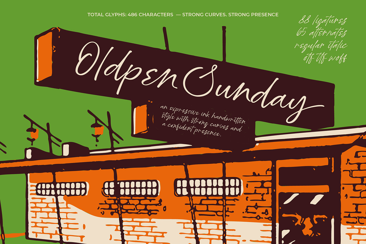 Oldpen Sunday Ink Handwritten Font, a Script Font by Letterena Studios Script (Photo 1 of 15)