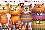 Whimsical Funny Cat, an Illustration by CreationArt (Thumbnail 1 of 5)