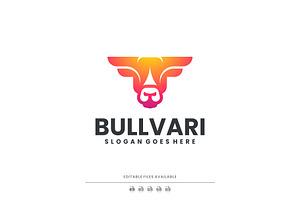 Modern Gradient Head Bull Logo, a Branding & Logo Template by Artnivora.Std