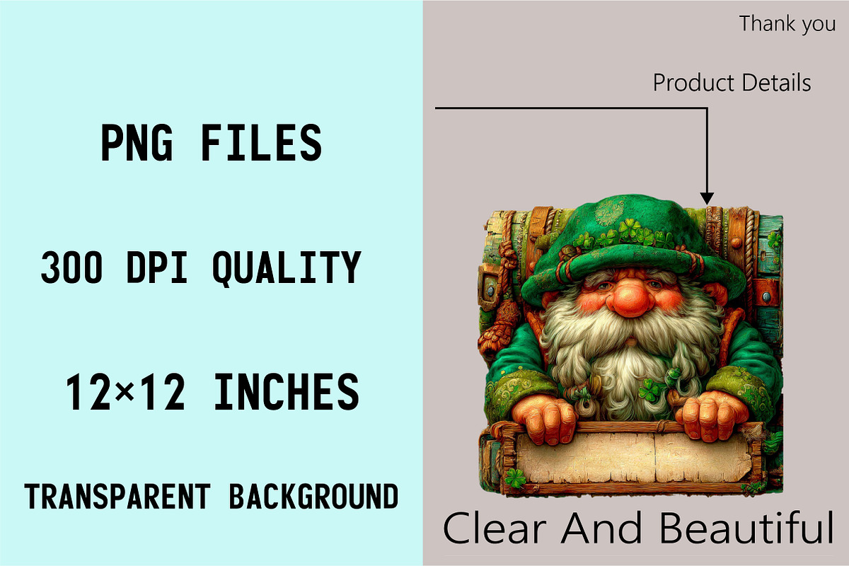 St. Patrick's Day Gnomes Clipart Bu, an Illustration by SVGArt (Photo 6 of 7)