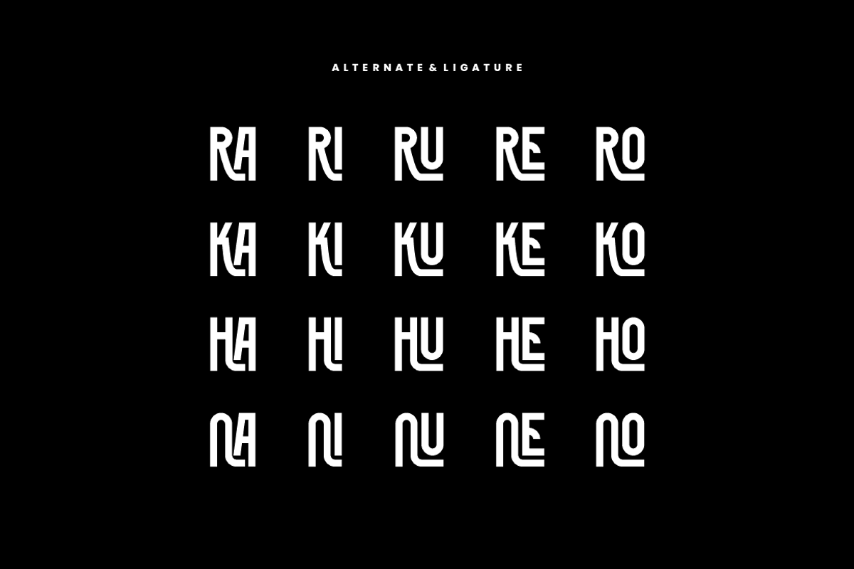 Kigonore - Tall Ligatures Font, a Sans Serif Font by QR Design Studio (Photo 7 of 8)