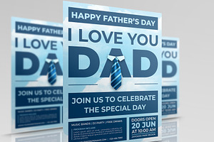 Father Day Party Flyer Template, a Flyer Template by OWPictures