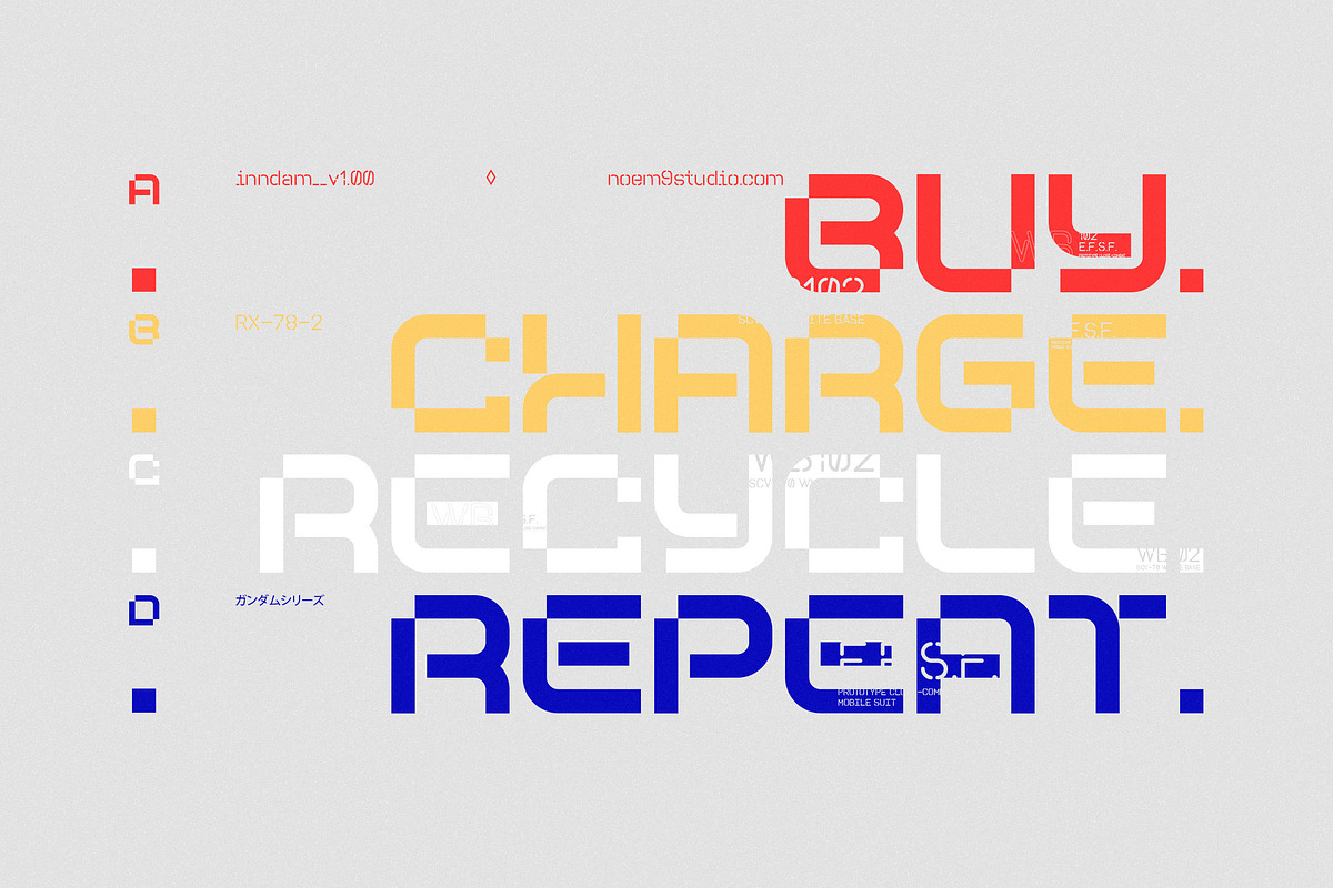 Inndamm Variable Typeface preview 4