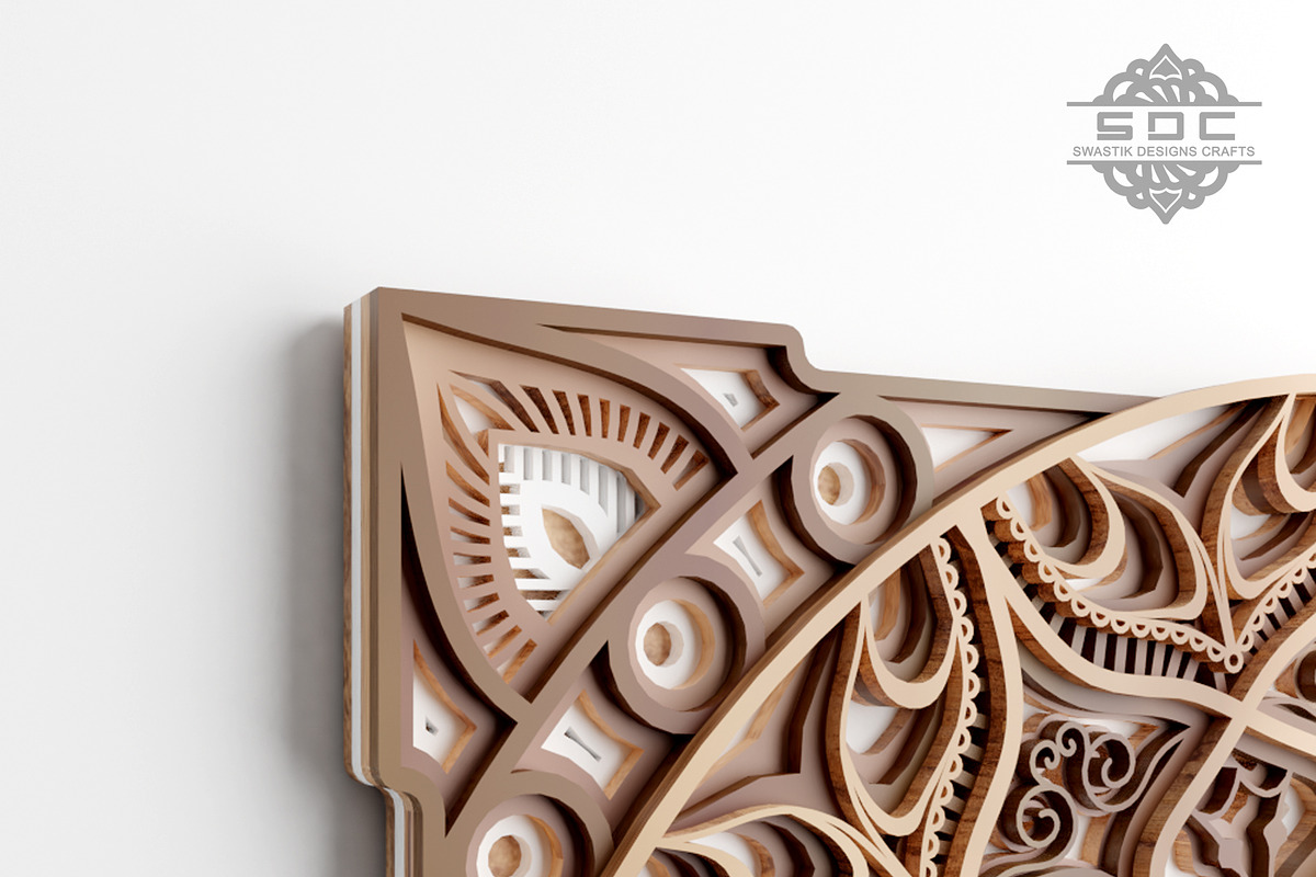 Buddha Mandala DXF File template, a Design Template by SwastikDesignsCrafts (Photo 3 of 4)