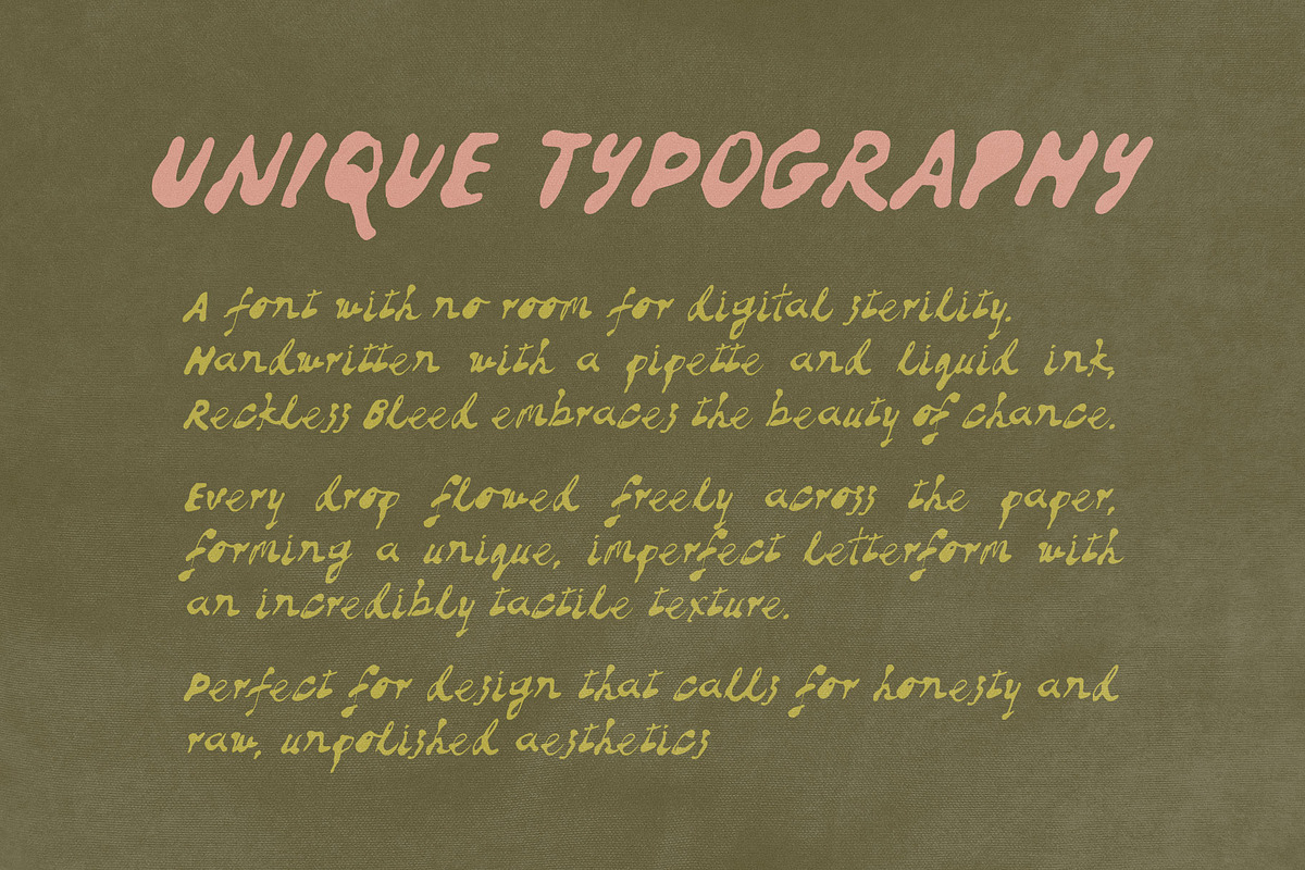 Reckless Bleed Ink Script Font, a Script Font by TD fonts (Photo 2 of 10)