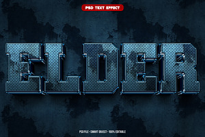 Elder 3D editable text effect, a Layer Style Add-On by Hello Muh