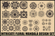 Boho Floral Mandala Bundle Set, an Illustration by Creativeshirt (Thumbnail 1 of 7)