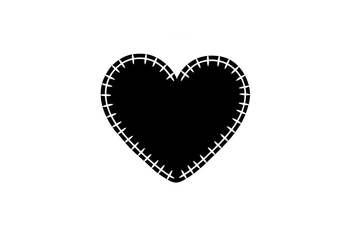 Stitched Heart Silhouette Vector Bun, an Illustration by Designs_River (Photo 13 of 41)