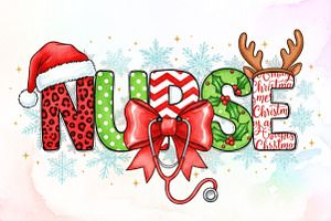 Christmas Nurse,Cute Santa PNG, an Illustration by Sublimation Artist