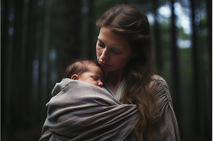Outdoor-loving Happy mother baby, a Person Photo by Ylivdesign