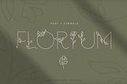 Florium - floral logo font, a Sans Serif Font by Favete Art (Thumbnail 1 of 21)