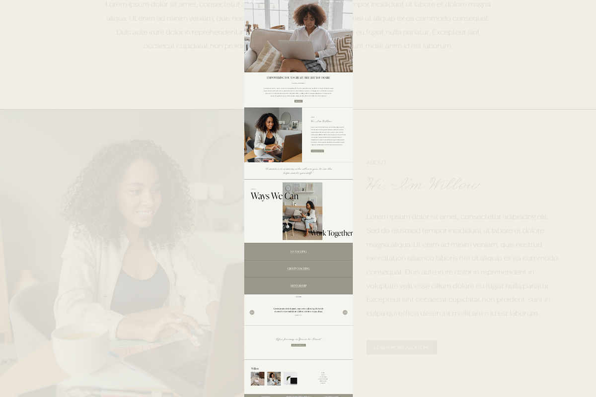 Willow Squarespace Theme, a Squarespace Template by Beliveart (Photo 4 of 5)