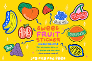 Sweet Fruit Sticker Illustrations, a Food Illustration by Liviana Shop (Thumbnail 3 of 4)