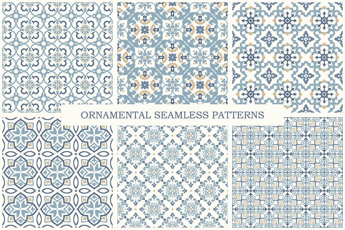 Arabic ornamental seamless patterns, a Pattern Graphic by Alonka's Illustrations (Photo 1 of 7)