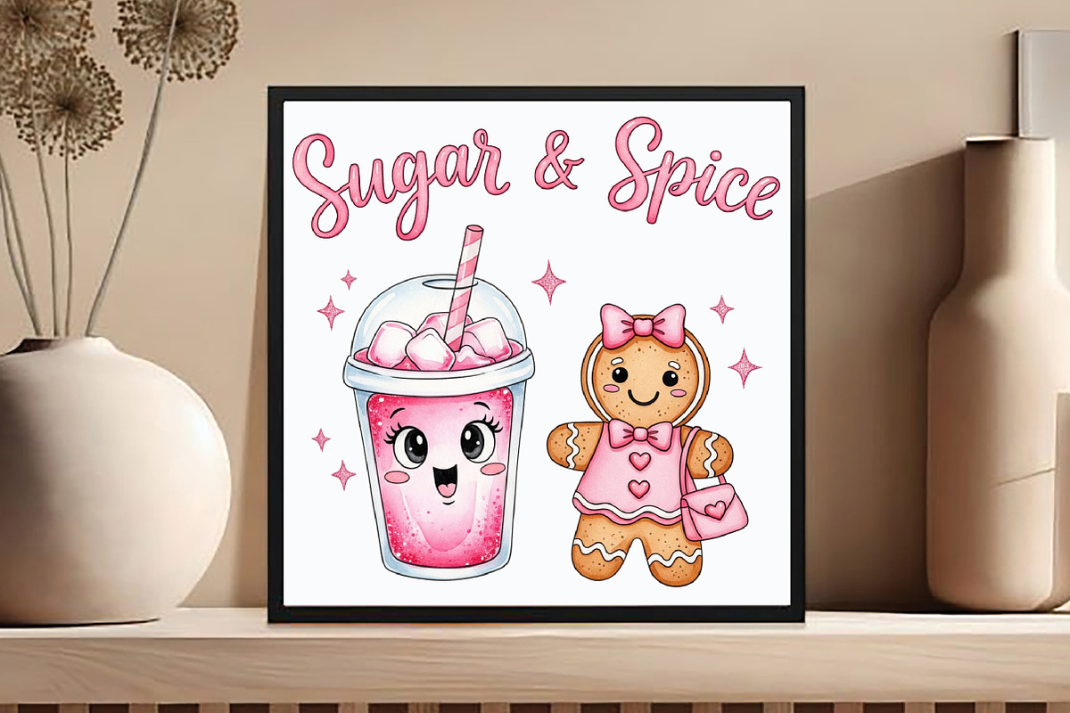 Sugar & Spice T Shirt Christmas Png, an Illustration by DreamCafeArt (Photo 5 of 6)