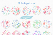 Underwater watercolor patterns, a Pattern Graphic by Piñata (Thumbnail 2 of 8)