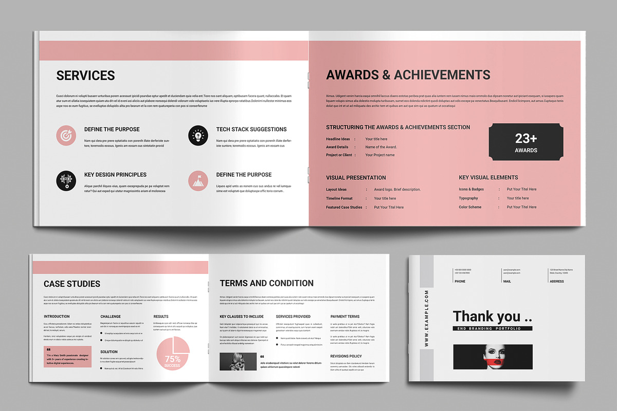 Landscape Portfolio Design Template, a Brochure Template by MightyDesign (Photo 5 of 8)