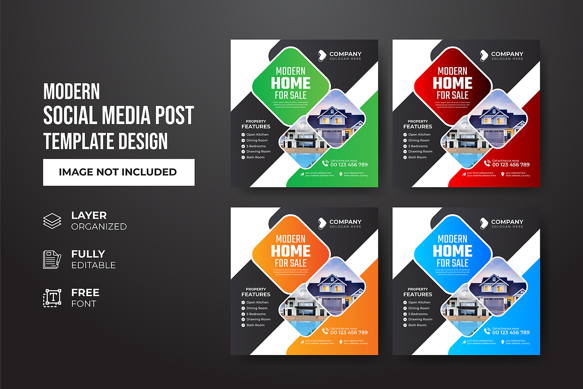 Social Media Post Template, a Social Media Template by gstudiovect21 (Photo 32 of 72)