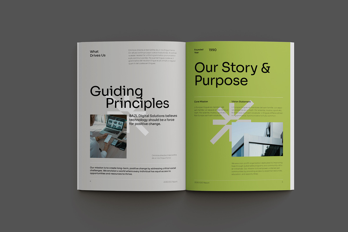 Green Non-Profit Annual Report, a Brochure Template by Neermana (Photo 2 of 11)