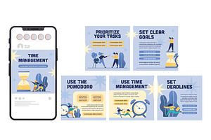 Time Management Social Media Kit, a Templates & Theme by studiogstock