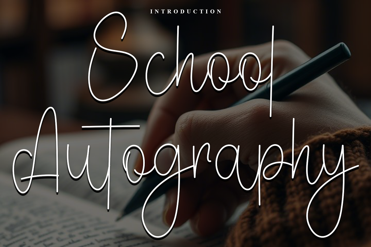 School Autography, a Handwritten Font by InermediaSTUDIO (Photo 1 of 8)