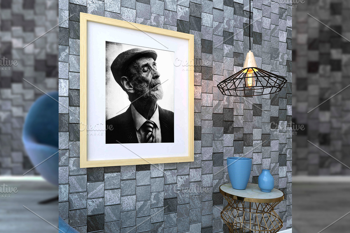 Brick Photorealistic Frame Mockups, a Print Template by desgiant (Photo 1 of 5)