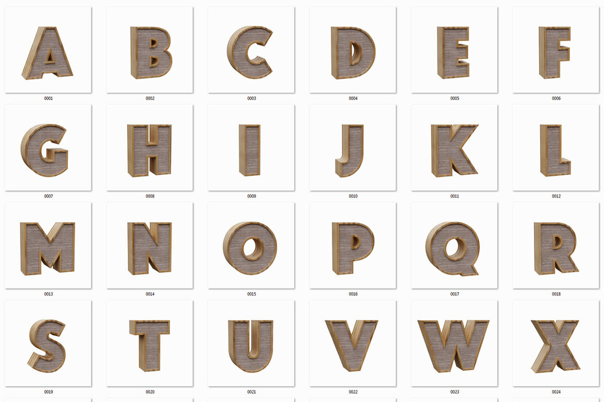 Wooden – 3D Lettering, a Graphic by Deeezy (Photo 5 of 5)