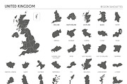 Region Silhouettes of 88 countries, an Education Illustration by asantosg (Thumbnail 4 of 19)