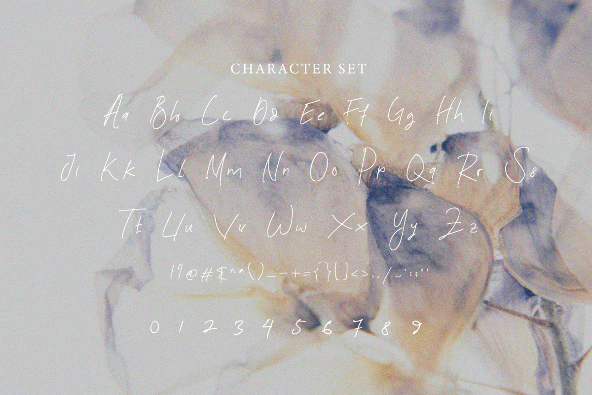Flower Unsafe Signature, a Handwritten Font by Cut Story (Photo 8 of 8)