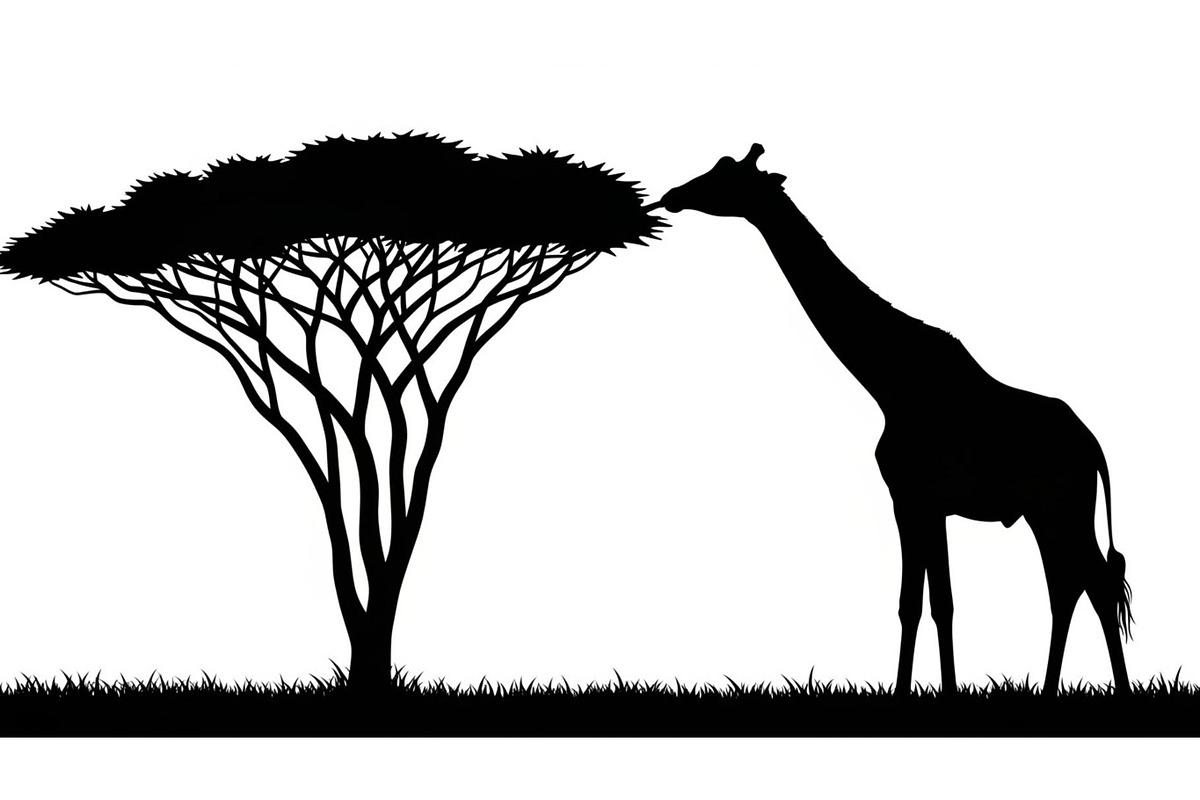 Giraffe Safari Silhouette Vector Bun, an Illustration by Designer_Momina (Photo 25 of 51)