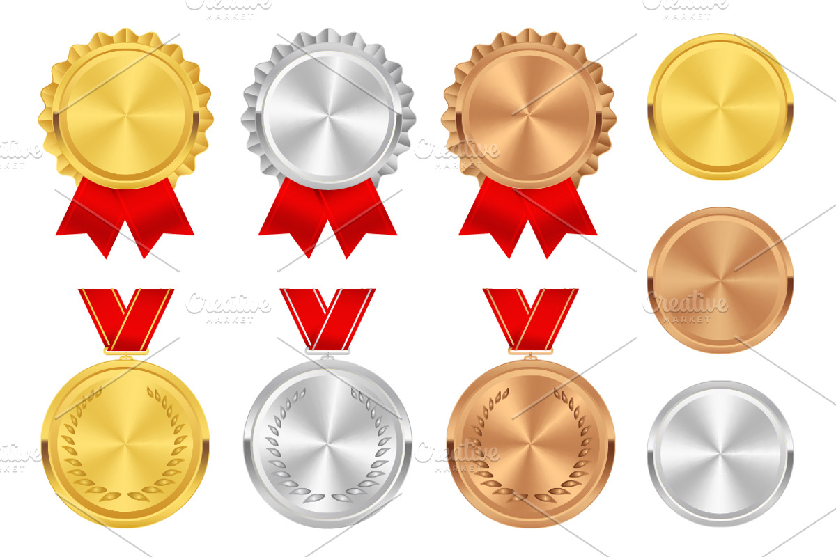 Medals. Gold, silver, bronze awards., a Background Graphic by Cheremuha