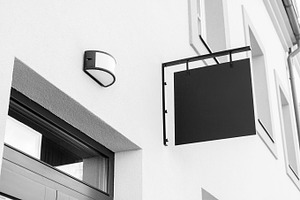 Blank outdoor business sign, a Business Photo by BOOCYS