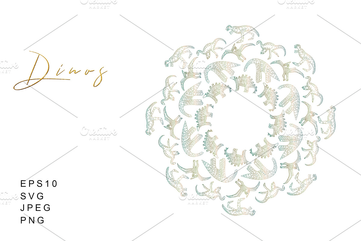 Dinosaurs Illustrations And Patterns, a Graphic by kh_cat (Photo 5 of 14)