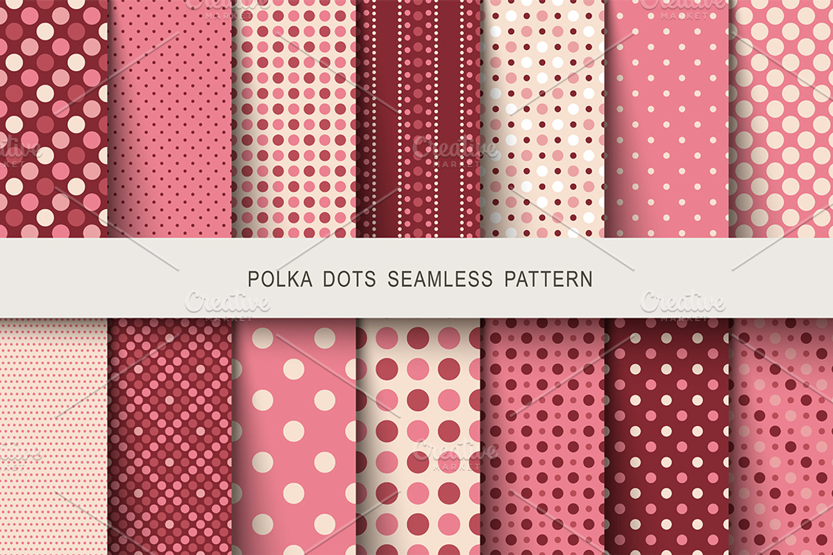 Seamless vintage patterns polka dots, a Pattern Graphic by Gurza SHOP