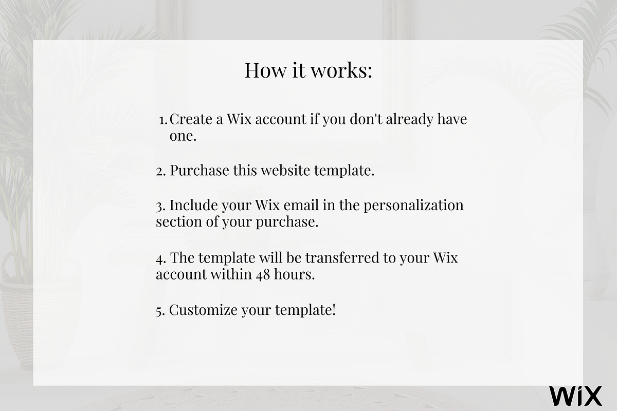 Wix Website Template Rebecca, a Websites & App Template by Joanna Lane Designs (Photo 5 of 5)