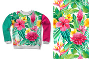 Tropical flora, a Texture Illustration by Sundra (Thumbnail 6 of 15)