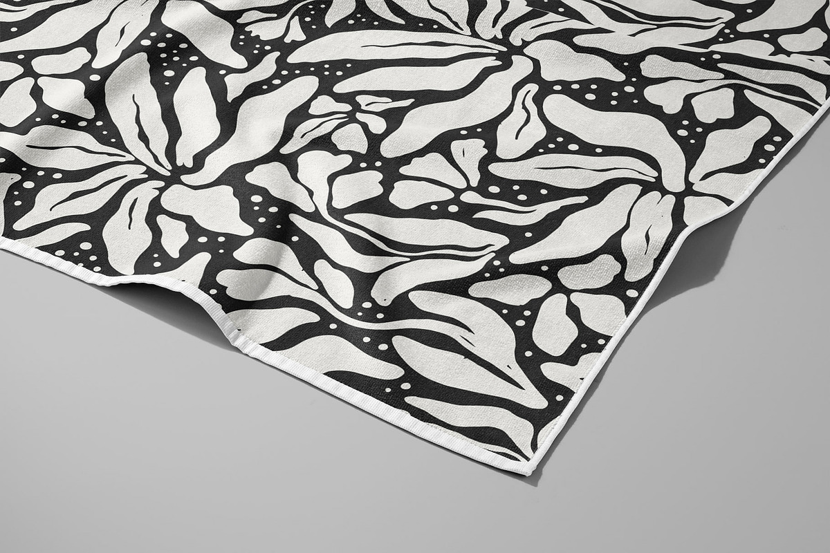 Black and White Floral Pattern, a Pattern Graphic by Dedraw Studio (Photo 2 of 3)