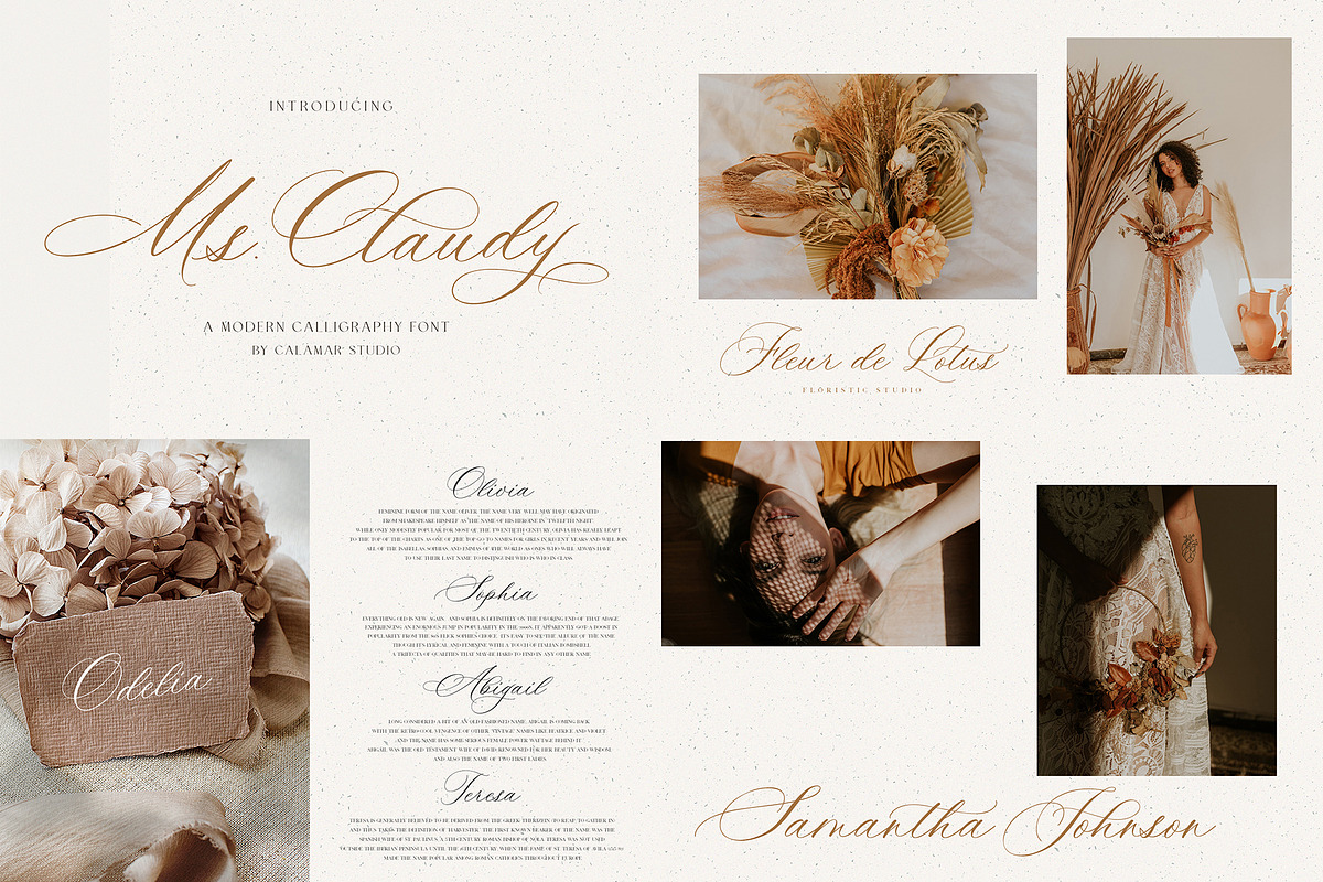 The Wedding Calligraphy Font Bundle, a Script Font by Calamar Studio (Photo 3 of 18)
