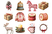 Scandia Christmas Clipart, a Graphic by CitraGraphics (Thumbnail 3 of 4)
