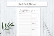 Daily Task Planner Printable, a Stationery Template by HelArtShop (Thumbnail 1 of 2)