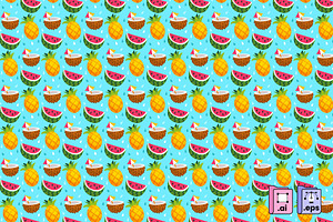 Fruit Pattern, a Pattern Graphic by MISS CHATZ