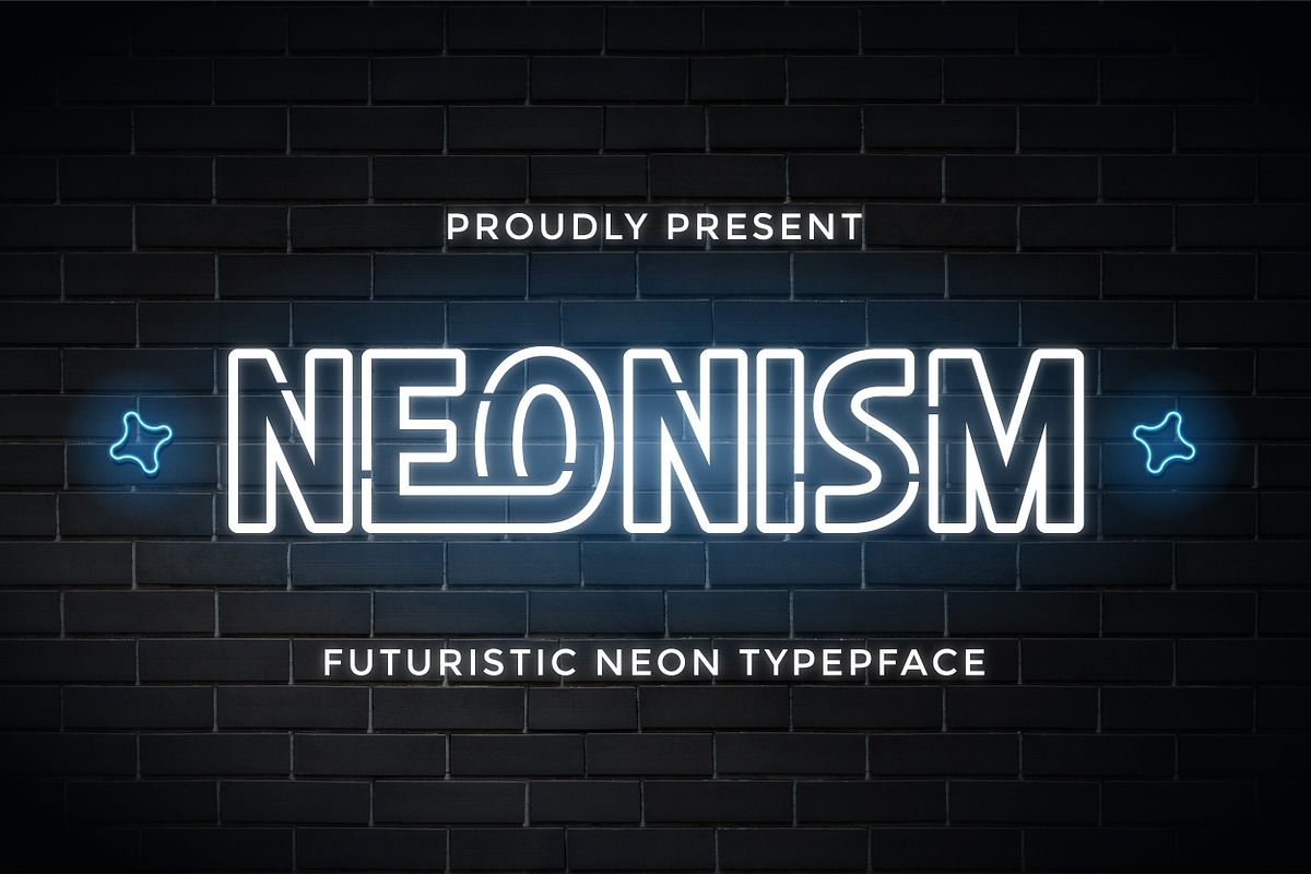 Neonism – Futuristic Neon Typeface, a Font by Flawless And Co (Photo 1 of 10)