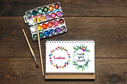 Flowers & Leaves Vector Set, a Decorative Illustration by Moo Graphics (Thumbnail 2 of 6)