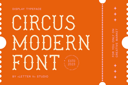 MODERN CIRCUS - vintage display font